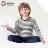 Yingbolun Boys' 100% Cotton Base Layer Set