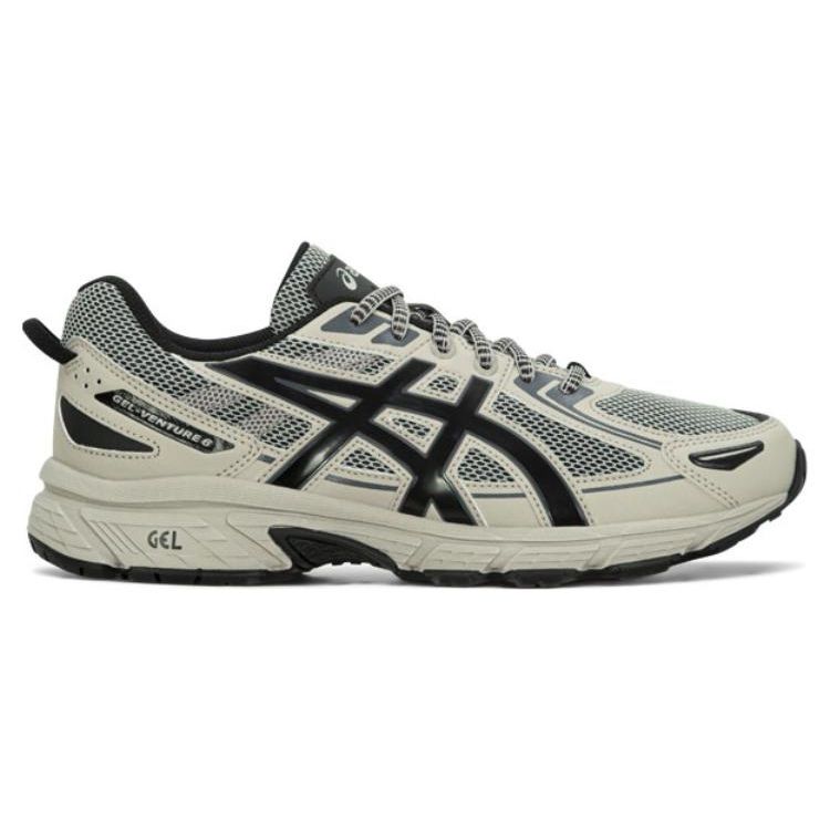 Asics Gel Venture 6 Feather Grey Black Men Sneakers Cream 1201A897-020