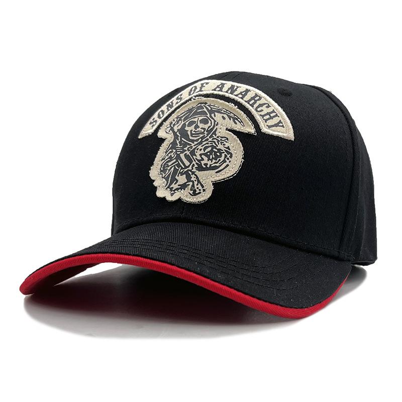 Fashionable Hip-Hop Baseball Cap, Skull Embroidered Casual Hat, Pirate Captain Fashion Hat, Motorcycle Racing Sports Hat Adjustable