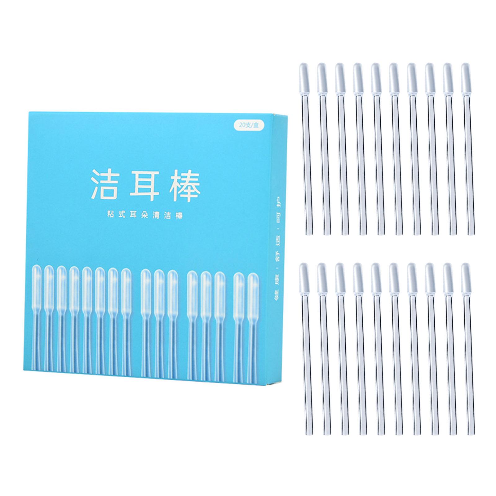 

20 шт. одноразовых палочек для чистки ушей, мягкие ушные тампоны, безопасная и бережная чистка ушей, гигиенический инструмент для удаления ушной серы