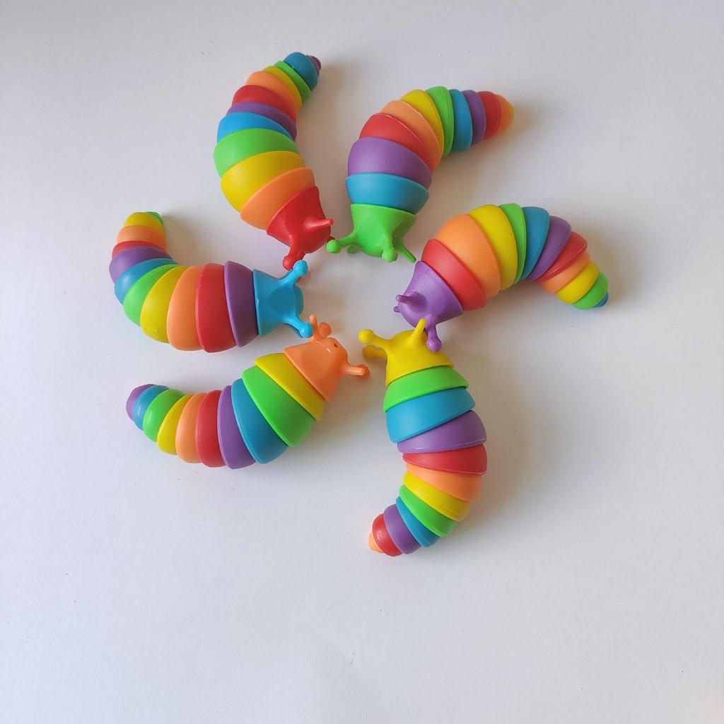 New Douyin-Style Colorful Rainbow Caterpillar Decompression & Educational Toy Slug
