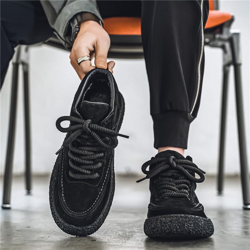 Herrenschuhe Herbsttrend Retro Flip Fell Board Schuhe Herren 2024 neu Koreanische Version vielseitig lässig Arbeit Arbeitsschutzschuhe