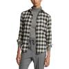 Polo Ralph Lauren FW22 Plaid Collar Single-Breasted Long Sleeve Shirt Women Shirts Black WMPOSHTNDO20300-999
