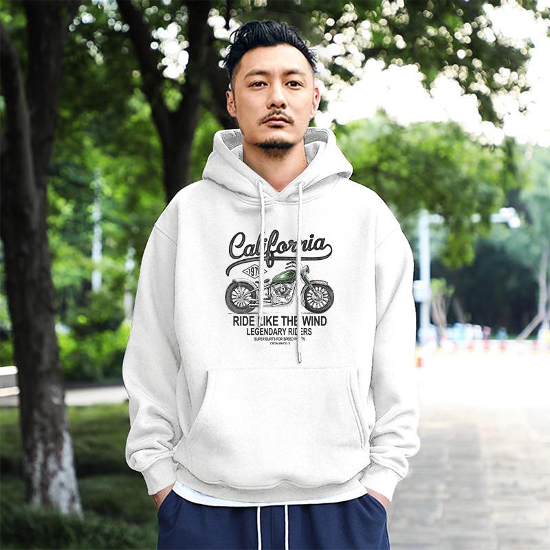 Men's Oversized Hooded Fleece-Lined Sweatshirt - Trendy Spring & Autumn Jacket