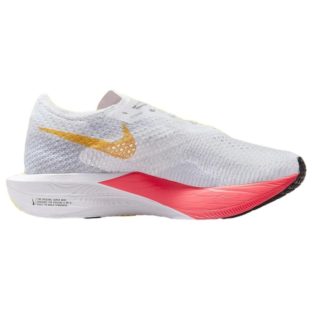 Nike  ZoomX VaporFly Next% 3 White Sea Coral Women Sneakers Pure-Platinum Topaz-Gold DV4130-101