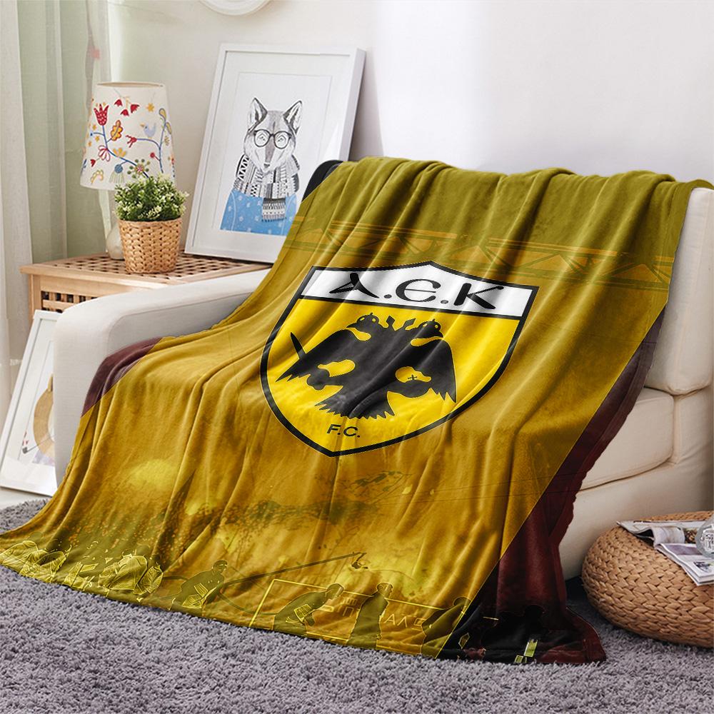 AEK Athens F.C FlAannel Blanket, High quality Comfortable for All Seasons, Home Decor, Warmth and Comfort