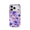 Beautiful Purple Floral Phone Case Suitable for iPhone 17 16 15 14 13 12 11 Pro/Max/Plus 2-in-1 Anti Drop Protective Case