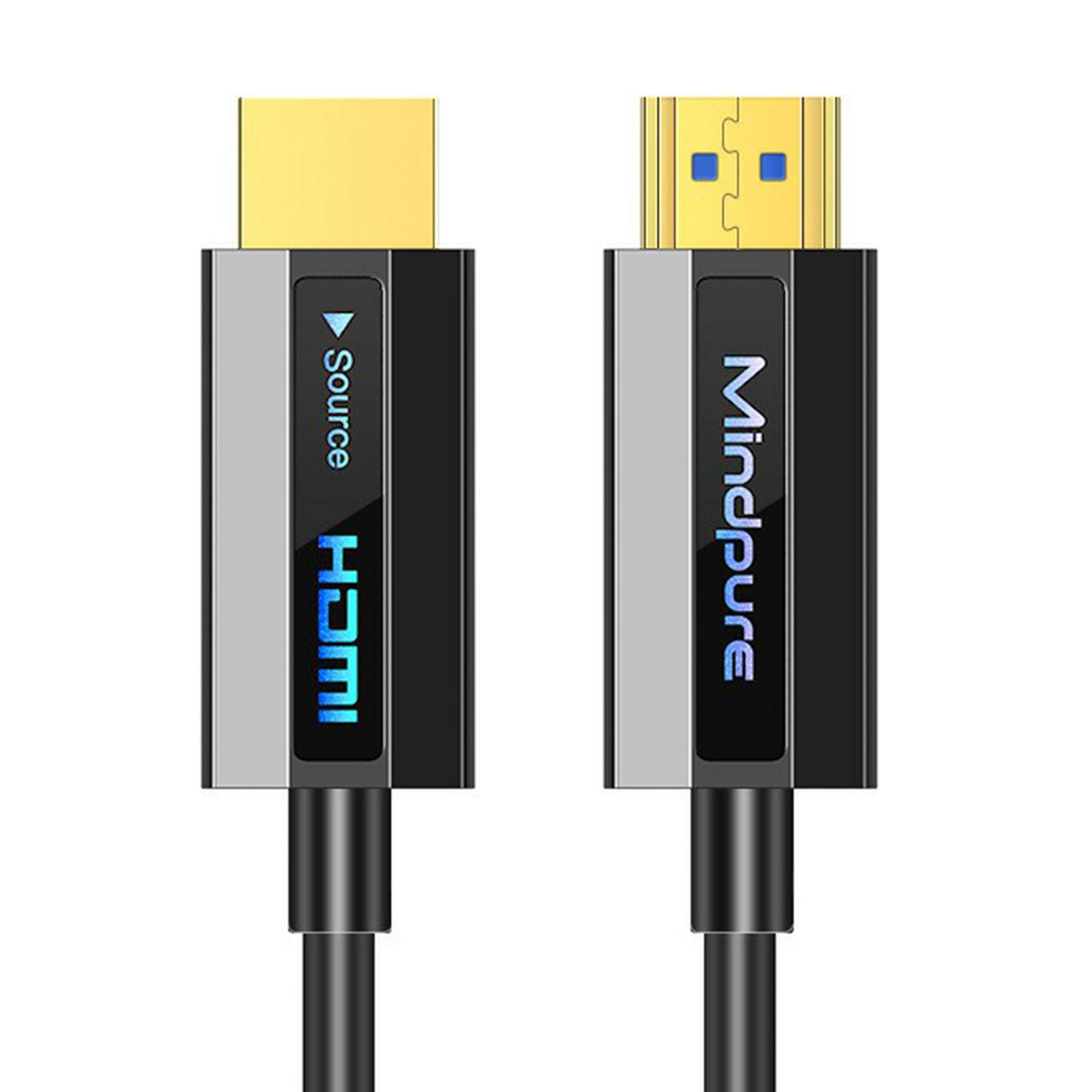 

MINDPURE HD011 20m HDMI 2.0 Fiber Optic Cable 4K 60Hz 3D Visual Effects Video Transmission Cable Black