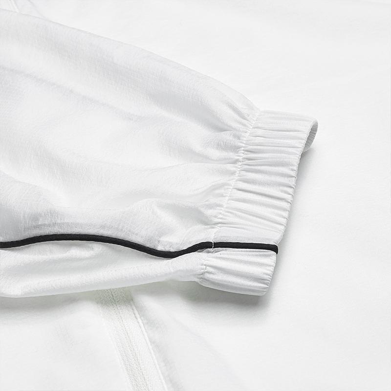 Fila Lifestyle Original Versatile Casual Polo Zip Long Sleeve Shirt Women Shirts Cloud-Mushroom-White F11W529704F-WT