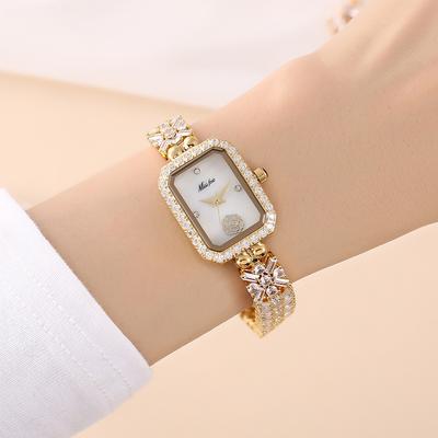 UTHAI Women Watch Light Luxury Diamond Copper Watch Strap High Grade Feel Bracelet Waterproof Ladies Fashion Quartz Watches Gift