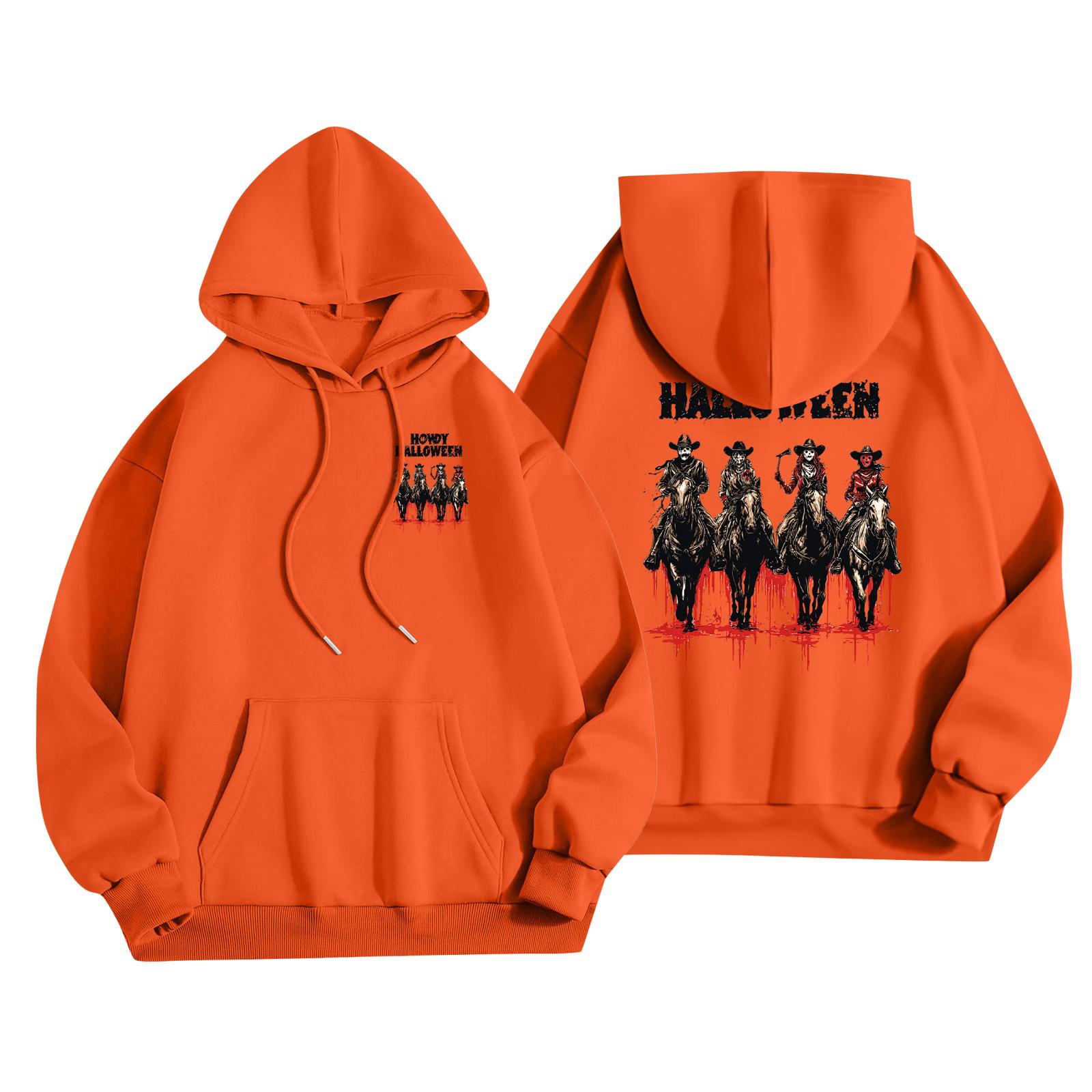 

Детская повседневная модная толстовка с капюшоном и длинными рукавами с принтом на Хэллоуин 130