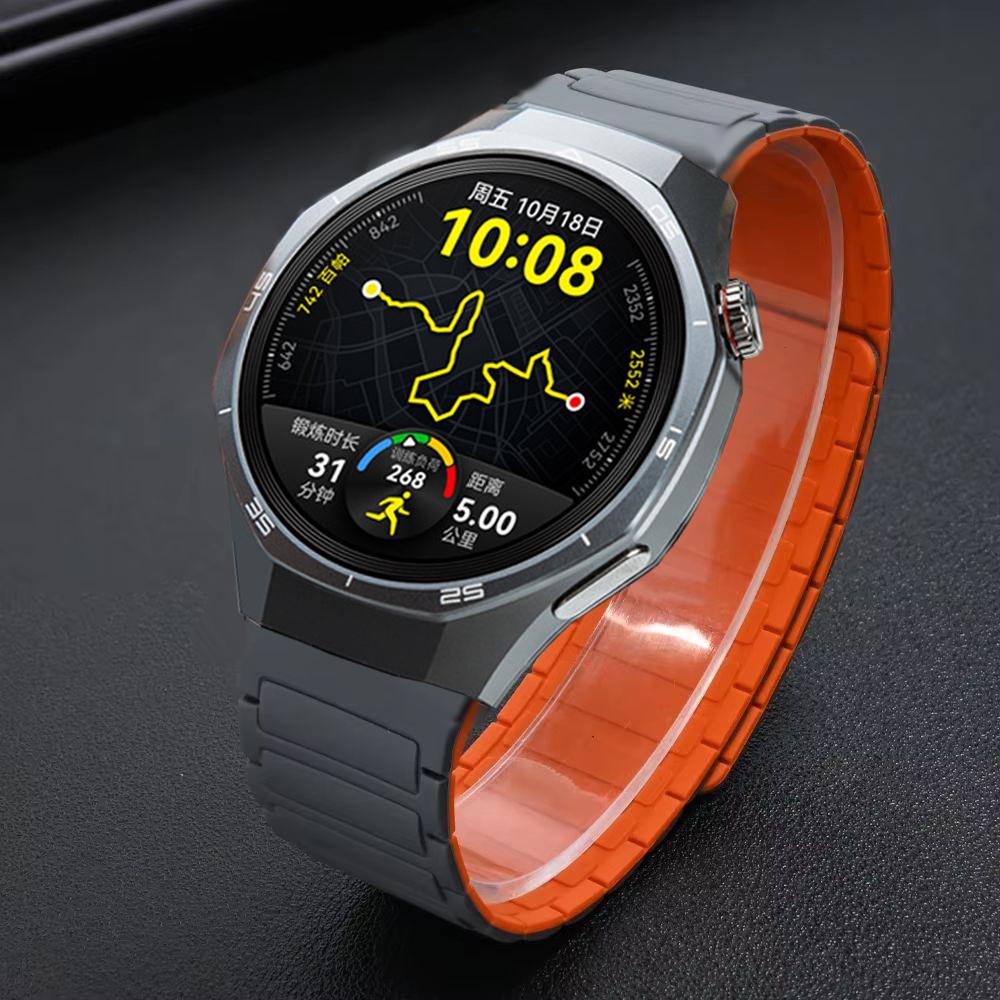 22mm Magnetic Sport Strap For Huawei Watch GT 5 Pro GT5 GT4 GT3 GT2 Silicone Belt Bracelet For Huawei Watch 4/3 Pro Band Correa