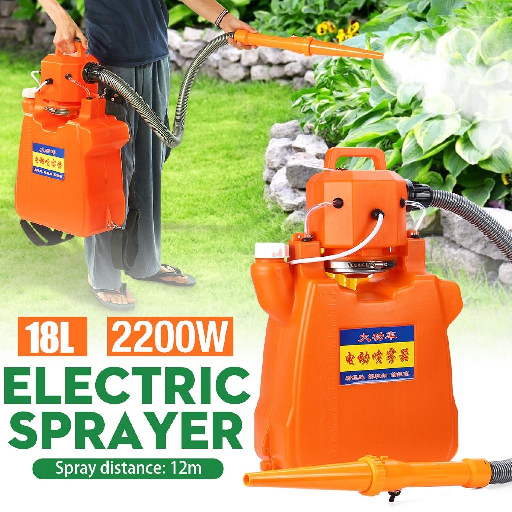 

2200 Вт 18 л Мощный распылитель тумана Портативный дезинфицирующий распылитель Ветровая туманная машина Инструмент для стерилизации в сельском хозяйстве