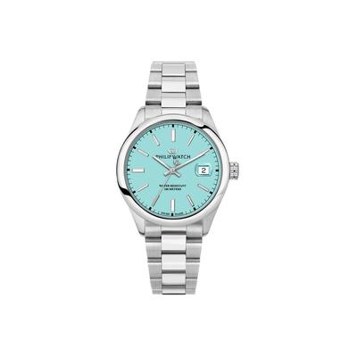 Philip Watch Swiss Made Caribe Urban Rostfritt Stål Turkos Urtavla Kvarts R8253597642 100M Herrklocka