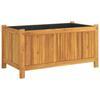 Plant Pot with Liner 80 x 42 x 40 cm Solid Acacia Wood