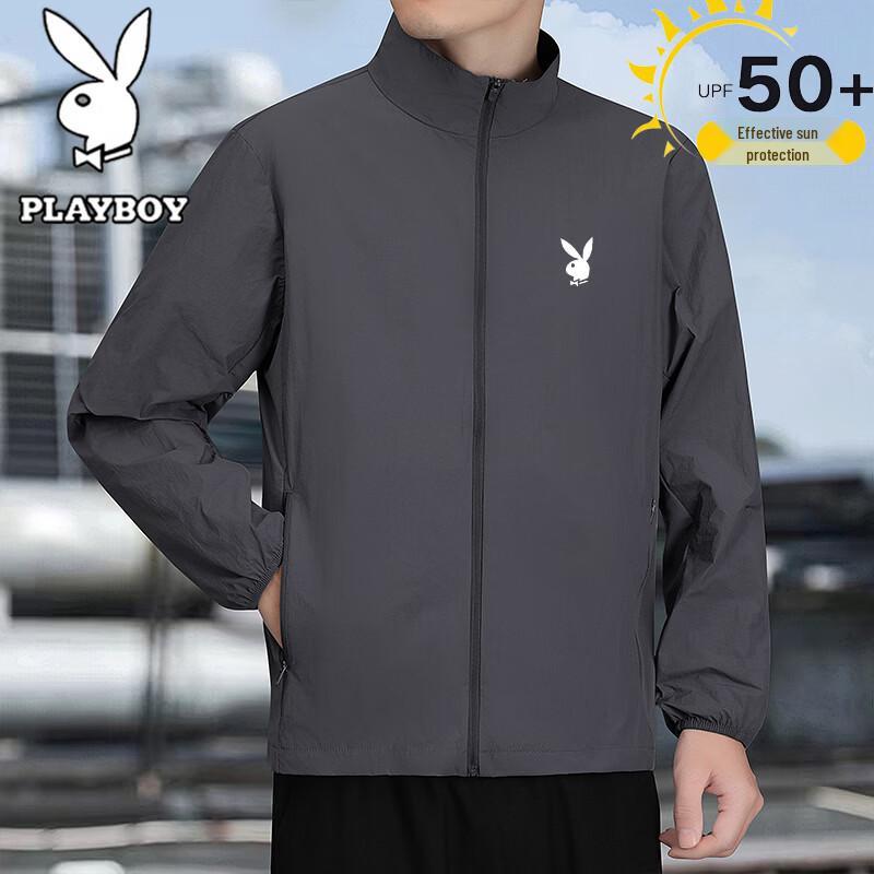 

PLAYBOY Men s Spring Autumn Stand Collar Casual Jacket L