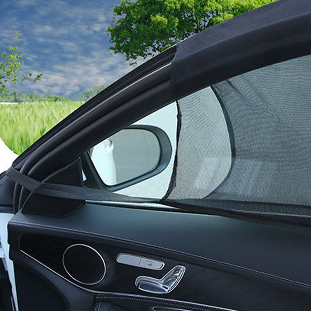 2pcs Window Curtains Car Window Mesh Screens Sunscreen Drapes Automotive Accessories, Front Window