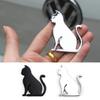 QEZEZA Car Sticker, 3D Metallic Texture, Stylish, Cute, Cat Emblem, Car Sticker, Decal, Cat