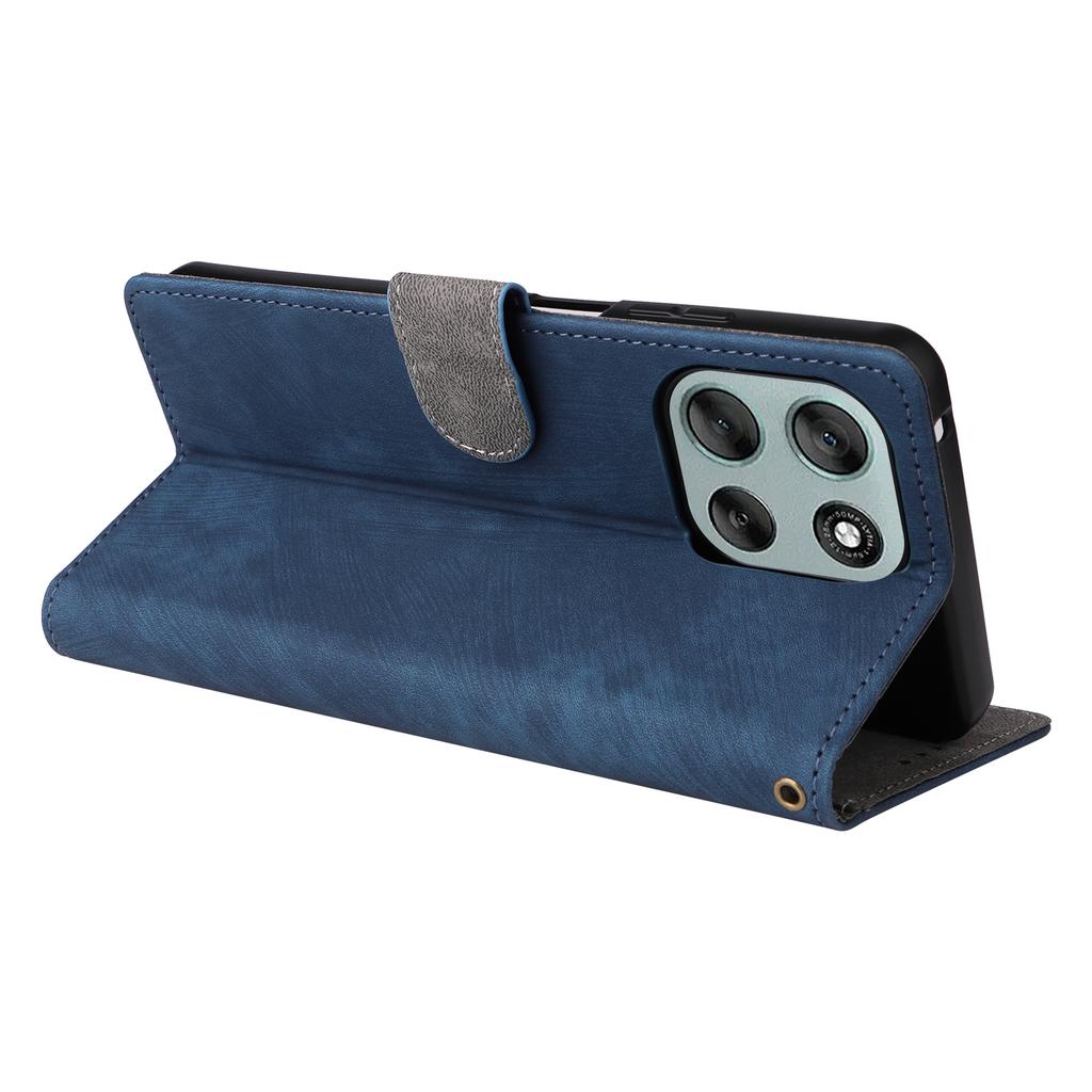 For Motorola Moto G56 5G Case Wallet RFID Blocking PU Leather Phone Cover Stand with Strap