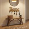 Farmhouse 5-Hook Wooden Key Hook Vintage Rustic Wall-Mounted Key Holder Multi-functional Decorative Hook Entrance Decoration