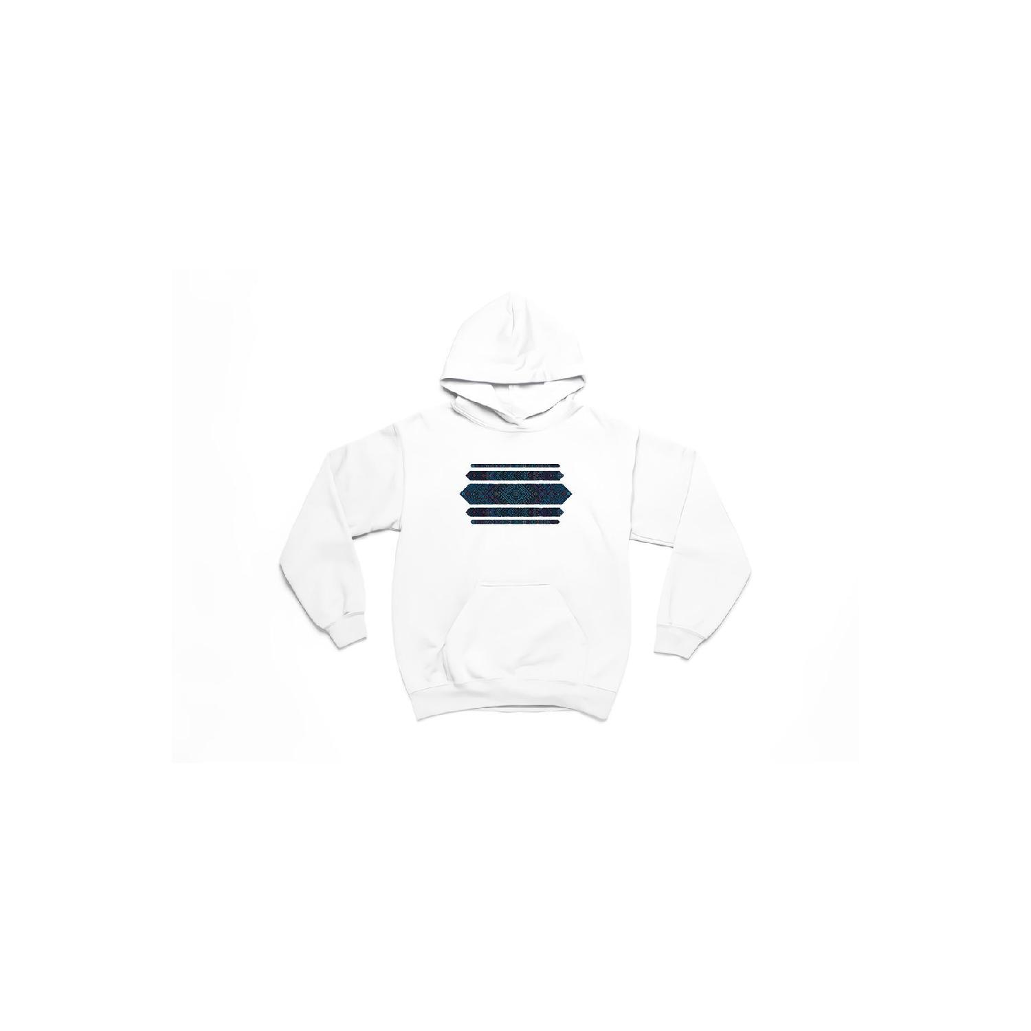 

Unisex Oversize Patterned 3 Thread Thick Winter Sweatshirt Hoodie S белый