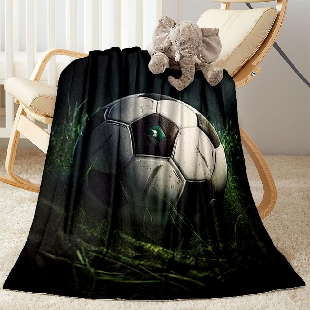 1pc Soccer Ball Blanket Comfortable Soft Lightweight Multi Purpose Blanket Travel Camping Picnics Sofa Office Bed Living Room Gift Friends Family