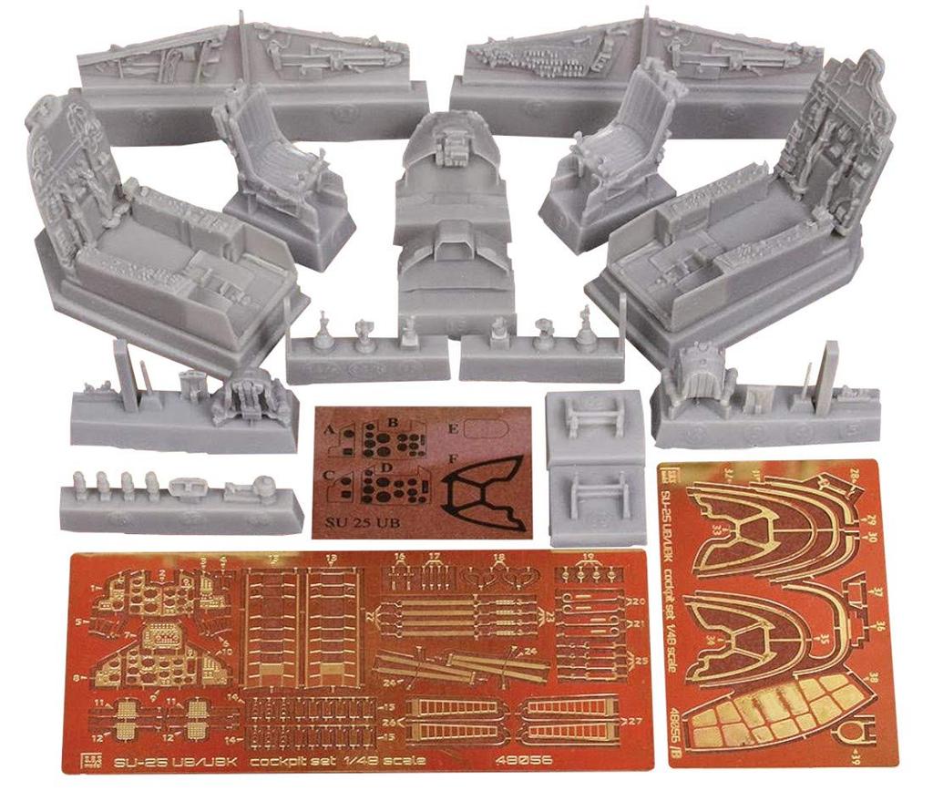 SBS Model Cockpit Set Plastic Model Parts SBM48056 1/48 Su-25UB/UBK (for Su-25UB/KP)