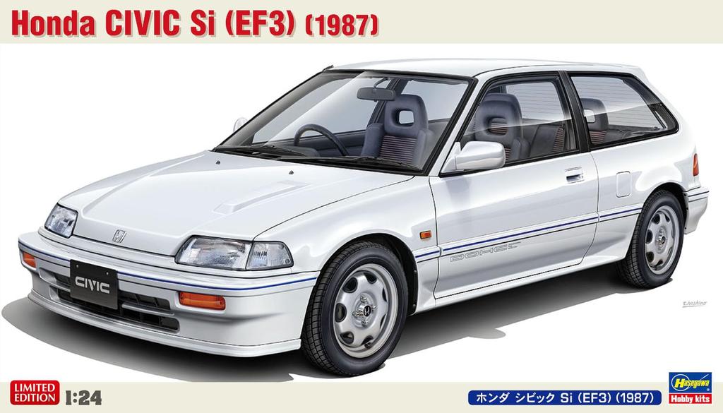 Hasegawa Scale Honda Civic Si Plastic Model Kit 20770 1/24 (EF3) (1987) (Car)