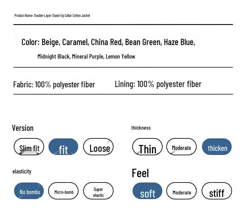 Guirenniao Unisex Fake Two-Piece Winter Padded Jacket