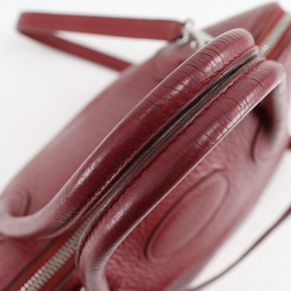 HERMES Bolide31 Handbag 2WAYShoulder Red/Silver Hardware Ardenne Women Used