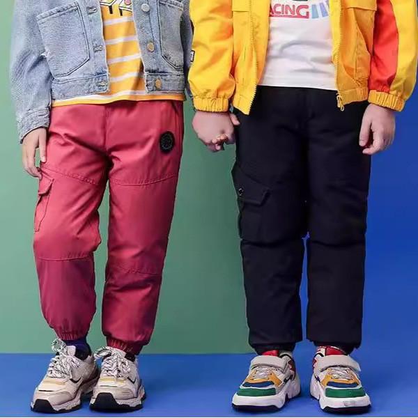 Children's Winter Children's Pants New Boys and Girls Pants Work Pants Boys and Girls Thickened Warm Pants Long Pants