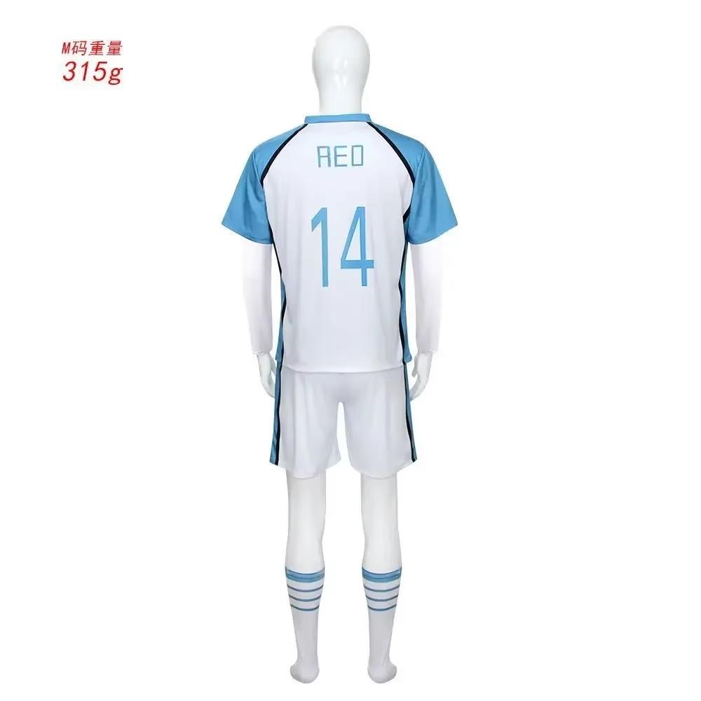 Blue Lock Anime Cosplay Costume Nagi 8 Ness 10 Kaiser Isagi Reo Sae Shidou Cosplay Jersey Shorts Matching Set Uniform Train Suit