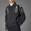 Adidas X Mercedes-Amg Collaboration Mercedes - Amg Ss25 Petronas F1 Team Comfortable Striped Loose Fit Zip Jacket Men Jacket Black JX0748