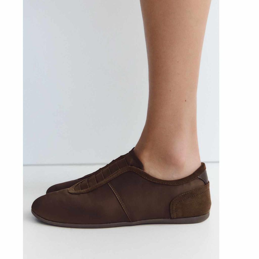 Zara Fashion Simple Spliced Material Elastic Ballet Flats Women Flats 15200510-38