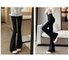 Women's High-Waist Flared Bell-Bottom Pants - Summer 2025 Style, Slim Fit, Small Size, Spring/Autumn Collection