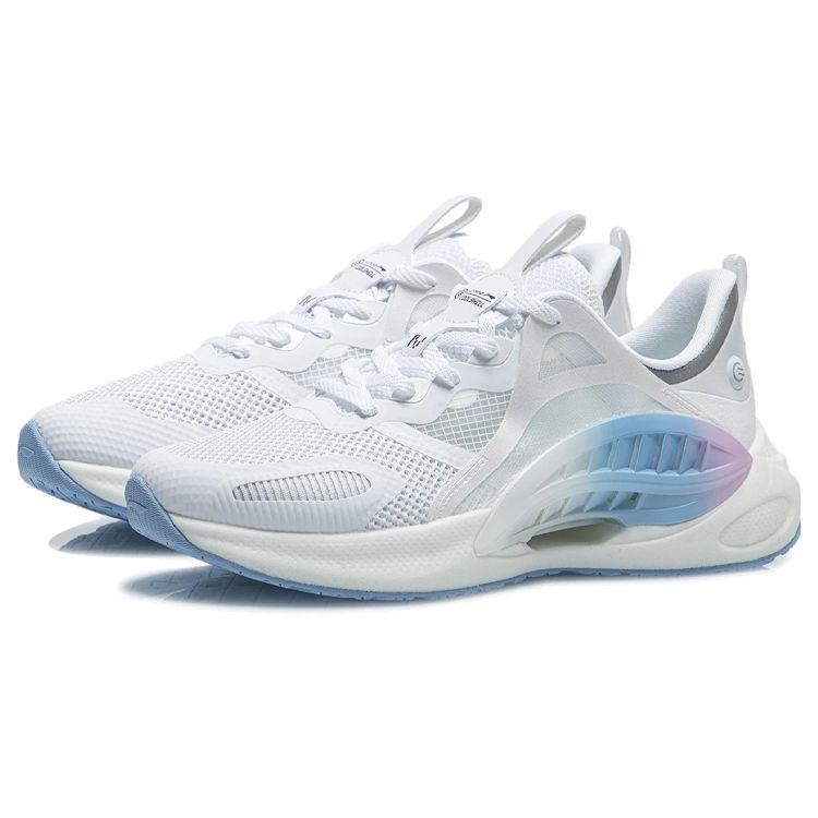 Li-Ning Comet White Ivory Blue Women Sneakers Standard-White AGLR044-1