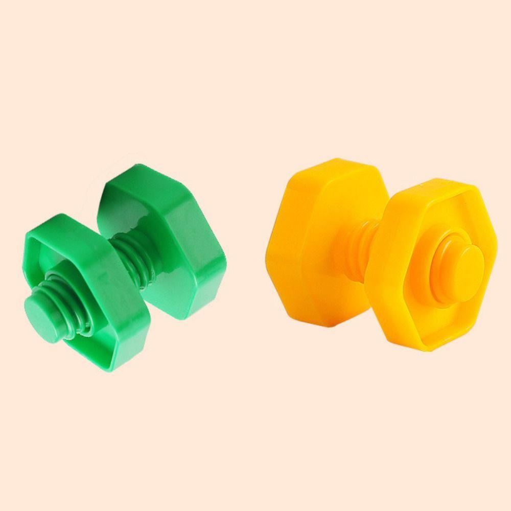 Screw Shape Plastic Insert Blocks Montessori Nut Shape Toys Screw Building Blocks  Children Toys