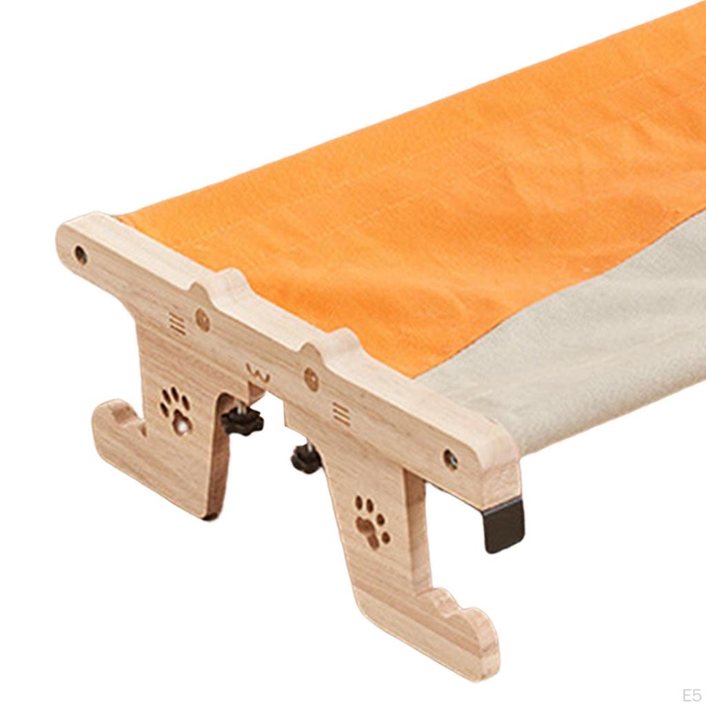 Cat Hammock Window Perch Adjustable Kitten Bed Steady Easily Install Multipurpose Wood Frame
