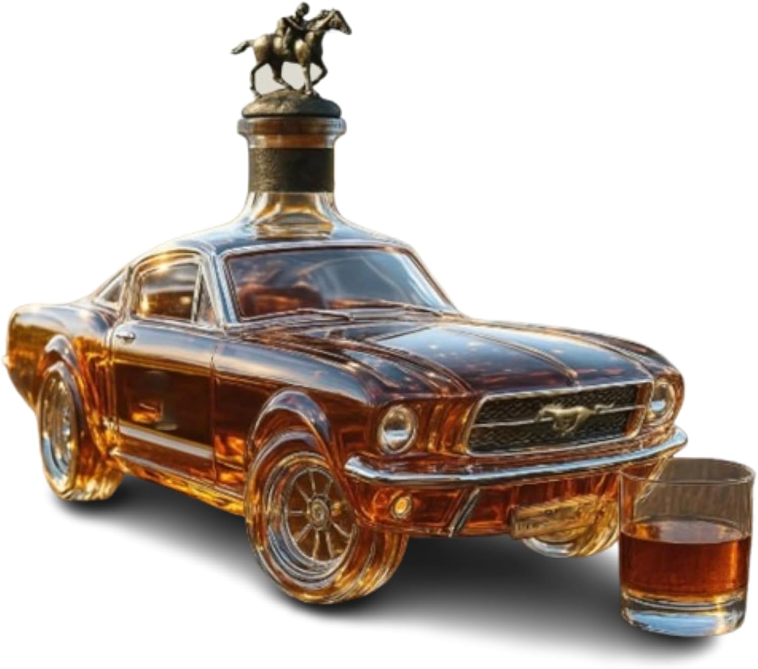 

Креативная стеклянная бутылка в форме автомобиля 300 мл – Уникальная декоративная банка для дома, бара, офиса | Забавная полимерная скульптура с пробкой, многофункциональный контейнер A.