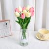 10pcs Simulation Plant PU Tulips Fake Flowers El Wedding Decorative Pink Tulip Branch Home Decoration Artificial Flowers