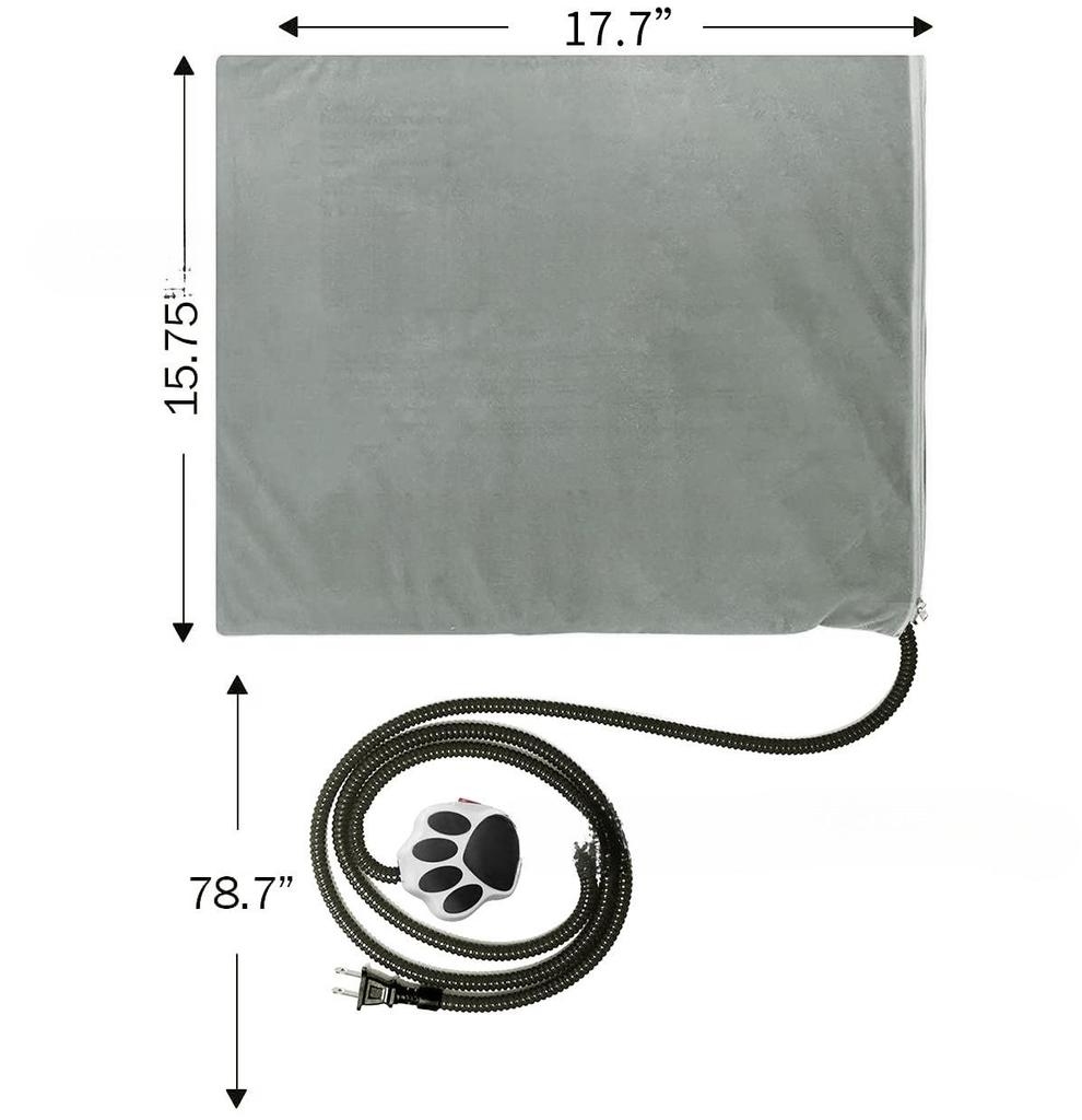Waterproof Electric Pet Heating Pad with Two Cloth Covers