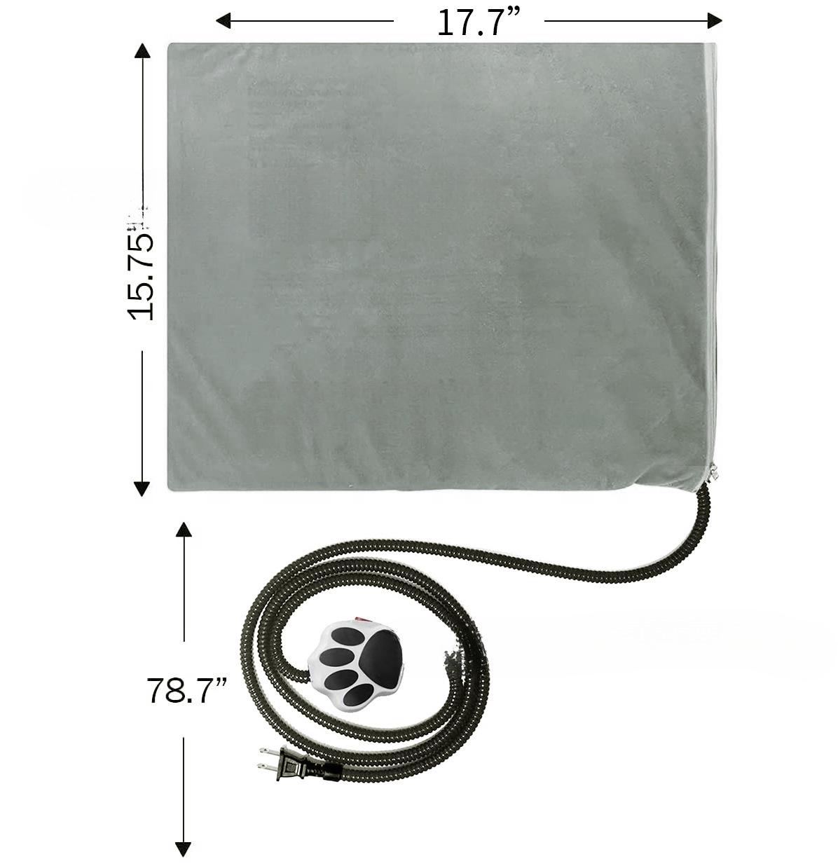 

Водонепроницаемая электрическая грелка для питомцев с двумя тканевыми чехлами US UL 120V