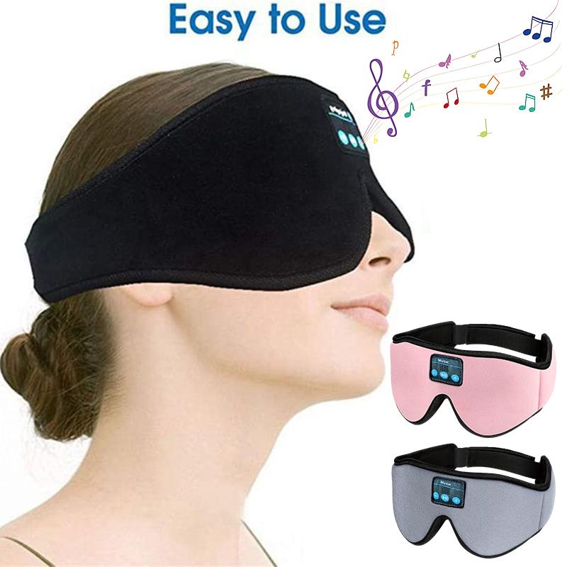 Sleep Headphones, Bluetooth 5.0 Wireless 3D Eye Mask, Washable Sleeping Headphones