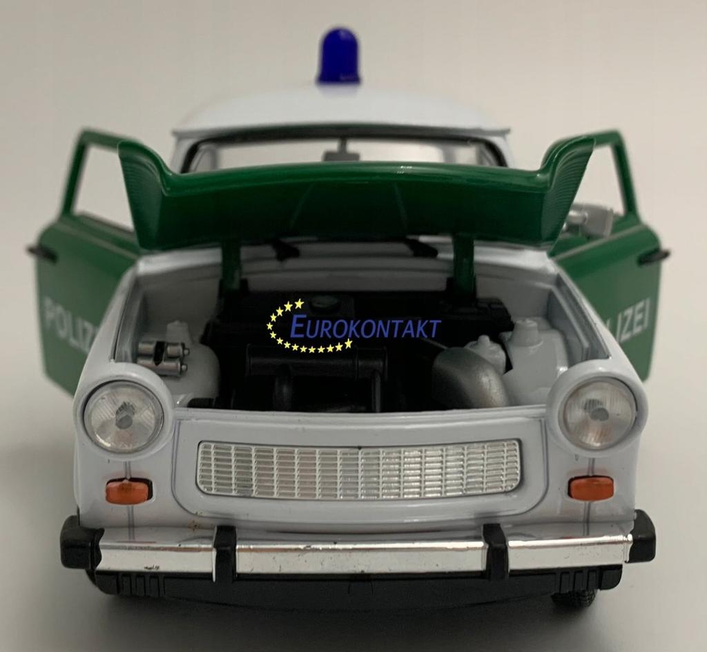 Trabant 601 Polizei Police Model 24037Gp Metal Welly 1:24