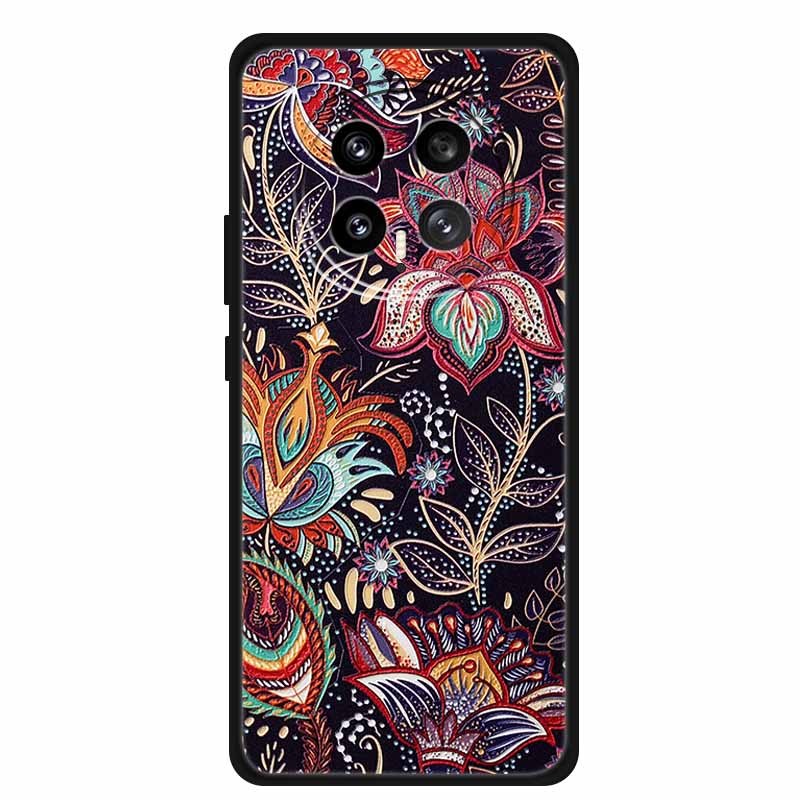 3D Emboss Case For Honor Magic 8 5G Phone Case 8 Pro Flowers Silicone Soft Coque Funda For Honor Magic8 Pro Back Cover Case Bag