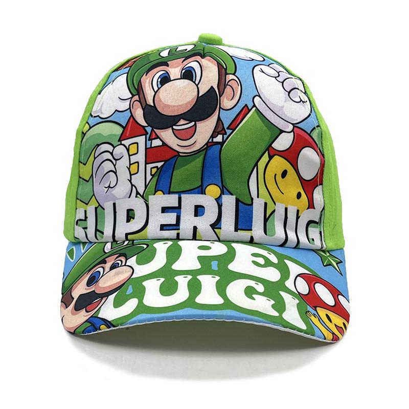 Super Mario Bros Pattern Kids Baseball Cap With Cotton Material And Sun Block For Outdoor Activities