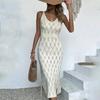 Neuer Sommer Strandrock für Damen Einfarbig Sexy Gestrickt Strand Bikini Badeanzug Hoodie Kleid