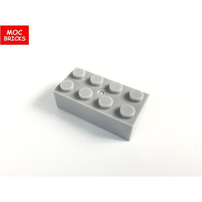 100pcs Lot MY OWN CREATION Blocks Vibrant White Red Black Brick 2x4 3001 City Miniature Learning Building Blocks Playthings Children Present