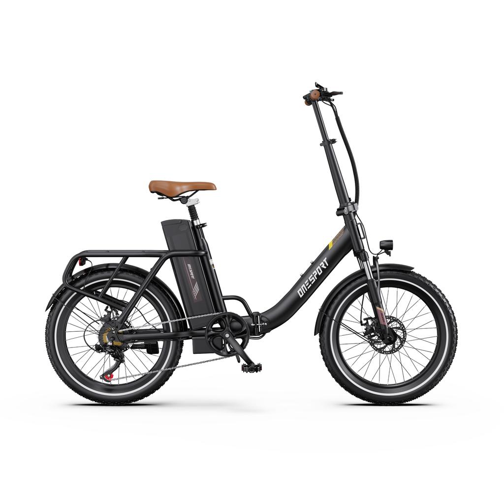 ONESPORT OT16 PRO 2026 Electric Bike Foldable 250W Motor 20*3.0 Inch Tire 48V17AH Removable Battery E-BIKE Bluetooth LCD 25KM/H Speed Electric Bicycle