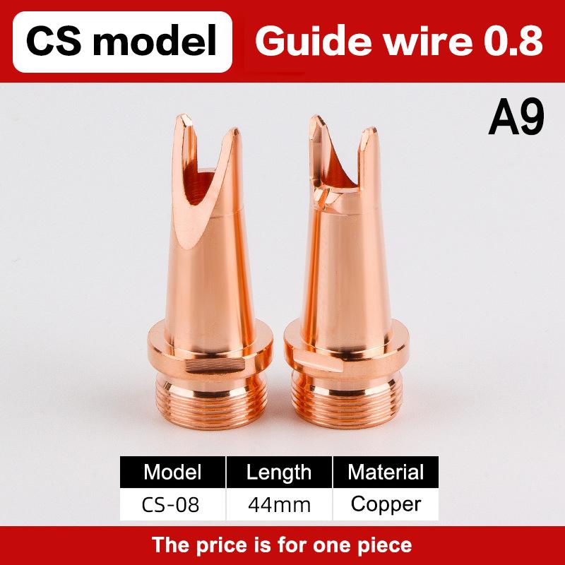 Laserová svařovací tryska Ruční vláknová laserová svařovací tryska pro svářecí hlavy Části hlavy Červená měď Náhradní příslušenství